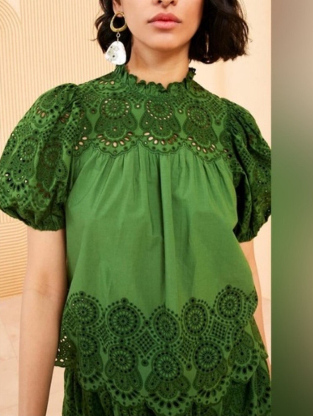 Ulla Johnson Mischa Lichen Green Top Women's Size 6